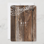 Vintage Rustikale Hochzeit Einladung (Rückseite)