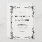 Vintage Rustikale Hochzeit Einladung (Vorderseite)