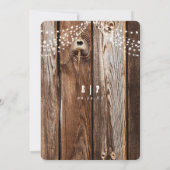 Vintage Rustikale Hochzeit Einladung (Rückseite)