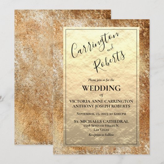 Vintage Rustikale Hochzeit Einladung (Vorne/Hinten)