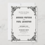 Vintage Rustikale Hochzeit Einladung (Vorderseite)