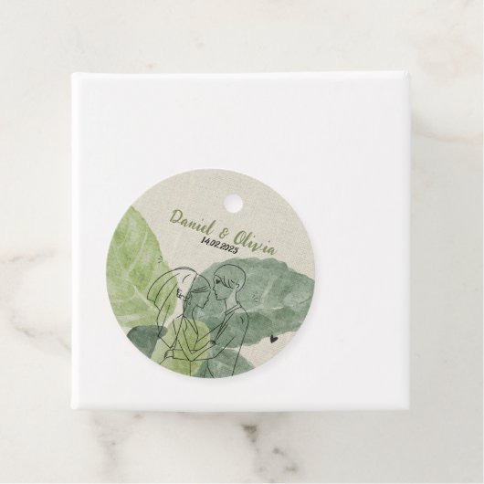 Vintage Rustikale Hochzeit Geschenkanhänger (Beispiel)