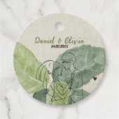 Vintage Rustikale Hochzeit Geschenkanhänger (Vorderseite)