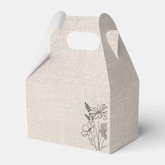 Vintage Rustikale Hochzeit Geschenkschachtel (Rückseite)