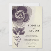 Vintage Rustikale Hochzeit in Gold Einladung (Vorderseite)