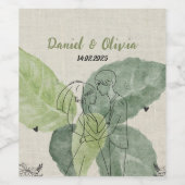 Vintage Rustikale Hochzeit Weinetikett (Einzelnes Label)