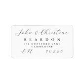 Vintage rustikale Hochzeitadresse Adressaufkleber (Vorne)