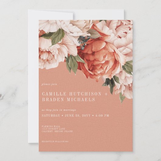 Vintage Rustikale Hochzeiten Einladung (Vorderseite)