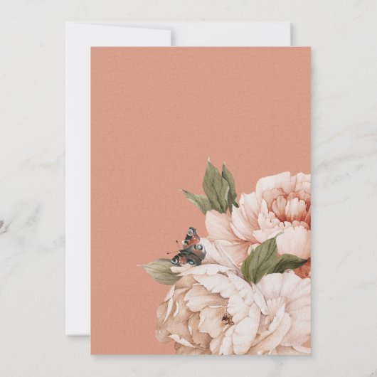 Vintage Rustikale Hochzeiten Einladung (Rückseite)