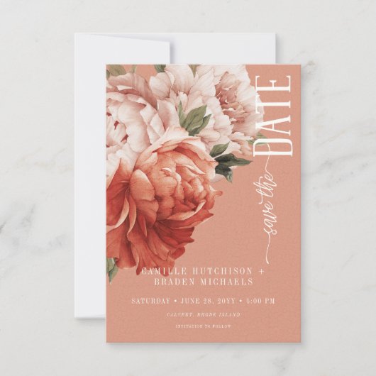 Vintage Rustikale Hochzeiten Save The Date (Vorderseite)