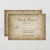 Vintage Rustikale Hochzeitkarten für RSVP (Vorne/Hinten)