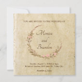 Vintage rustikale Hochzeitseinladung Einladung (Vorderseite)