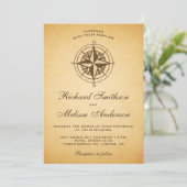 Vintage Rustikale Hochzeitsfeier Einladung (Stehend Vorderseite)