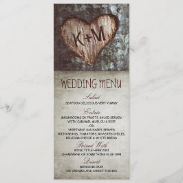 Vintage rustikale Hochzeitskarten Menükarte