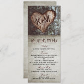 Vintage rustikale Hochzeitskarten Menükarte (Vorne/Hinten)