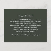 Vintage rustikale Hochzeitskarten mit Lichtern Begleitkarte (Rückseite)