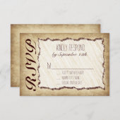 Vintage Rustikale Hochzeitskarten RSVP Karte (Vorne/Hinten)