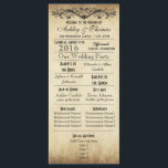 Vintage rustikale Hochzeitsprogramme Programm<br><div class="desc">Vintages rustikales Typografie Vertical Wedding Programm mit typografischem Stil.  Fügen Sie Ihre Hochzeitsfeier zur Vorderseite und Ihre Reihenfolge der Zeremonie auf der Rückseite.  Verwenden Sie die Schaltfläche Anpassen,  um Dinge zu verschieben oder Zeilen hinzuzufügen oder zu löschen.  Diese sind ideal für rustikale Hochzeiten oder für Vintage Hochzeiten.</div>