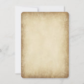 Vintage Rustikale Hochzeitsreise Einladung (Rückseite)