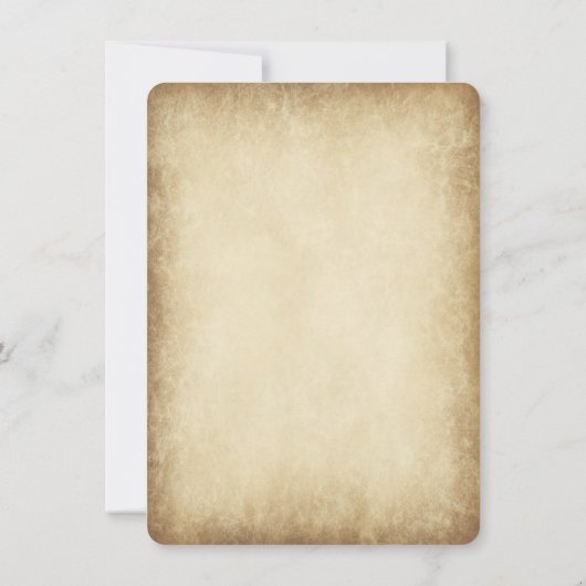 Vintage Rustikale Hochzeitsreise Einladung (Rückseite)