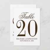 Vintage rustikale Hochzeitsstimmung Tischnummer (Vorne/Hinten)