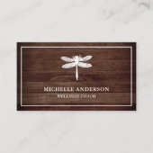 Vintage Rustikale Holzdrachenfliege Visitenkarte (Vorderseite)