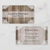Vintage rustikale hölzerne visitenkarte (Vorne/Hinten)