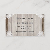 Vintage rustikale hölzerne visitenkarte (Rückseite)