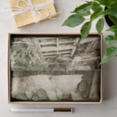 Vintage rustikale Holzschutzfenster Seidenpapier (Geschenk)