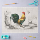 Vintage Rustikale Hühnerrooster-Dekoupage Seidenpapier (Basteln)