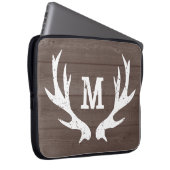 Vintage rustikale Jagdrotwildgeweih-Laptophülse Laptopschutzhülle (Vorne Rechts)