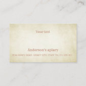 Vintage rustikale Kalligraphie Visitenkarte (Rückseite)