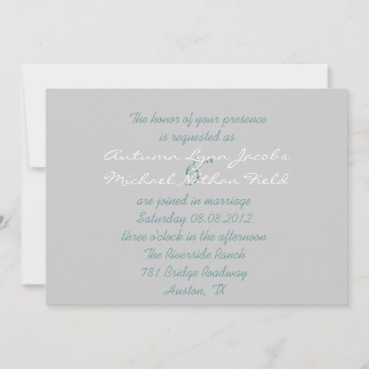 Vintage rustikale Kapelle Hochzeit Einladung (Rückseite)