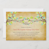 Vintage Rustikale Knotted Liebe Bäume Frühjahrsson Einladung (Vorderseite)