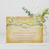 Vintage Rustikale Knotted Liebe Bäume Frühjahrsson Einladung (Stehend Vorderseite)