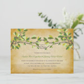 Vintage rustikale Knotted Liebe Tree Summer Weddin Einladung (Stehend Vorderseite)
