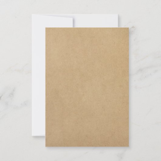 Vintage rustikale Kraft | Hochzeitsempfang Einladung (Rückseite)