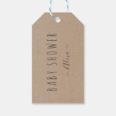 Vintage Rustikale Kraft Papierdusche Geschenkanhänger (Rückseite)