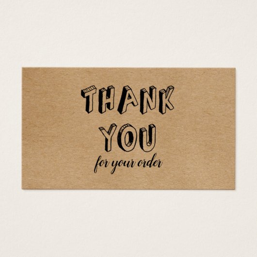 Vintage rustikale Kraft Vielen Dank für Ihre Beste (Vorderseite)