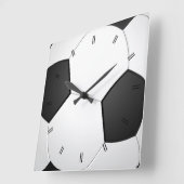 Vintage rustikale Landfußballdekoration Quadratische Wanduhr (Winkel)