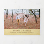 Vintage rustikale Lanterneisen in einer Hochzeit Dreifach Gefaltete Einladung (Cover)