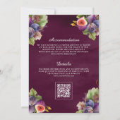 Vintage rustikale Lila Figs QR-Code für muslimisch Einladung (Rückseite)