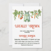 Vintage Rustikale Lokal Angebaut Garten-Baby-Party Einladung (Vorderseite)