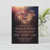 Vintage Rustikale Messe Burg Einladung zur Hochzei (Stehend Vorderseite)