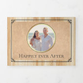 Vintage Rustikale Messe Schloss Montebello Dreifach Gefaltete Einladung (Cover)