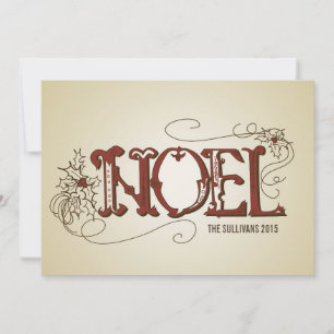 VINTAGE RUSTIKALE NOEL-TYPOGRAFIE WEIHNACHTEN FLAT