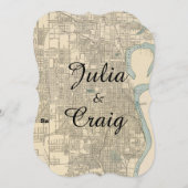 Vintage rustikale Omaha Einladung (Vorne/Hinten)