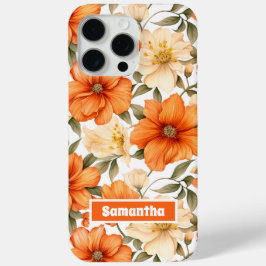 Vintage rustikale Orangen Herbst-Blume Muster Case-Mate iPhone Hülle