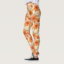 Vintage rustikale Orangen Herbst-Blume Muster