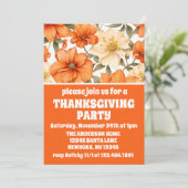 Vintage rustikale Orangen Herbstsonnige Blume Ernt Einladung (Stehend Vorderseite)